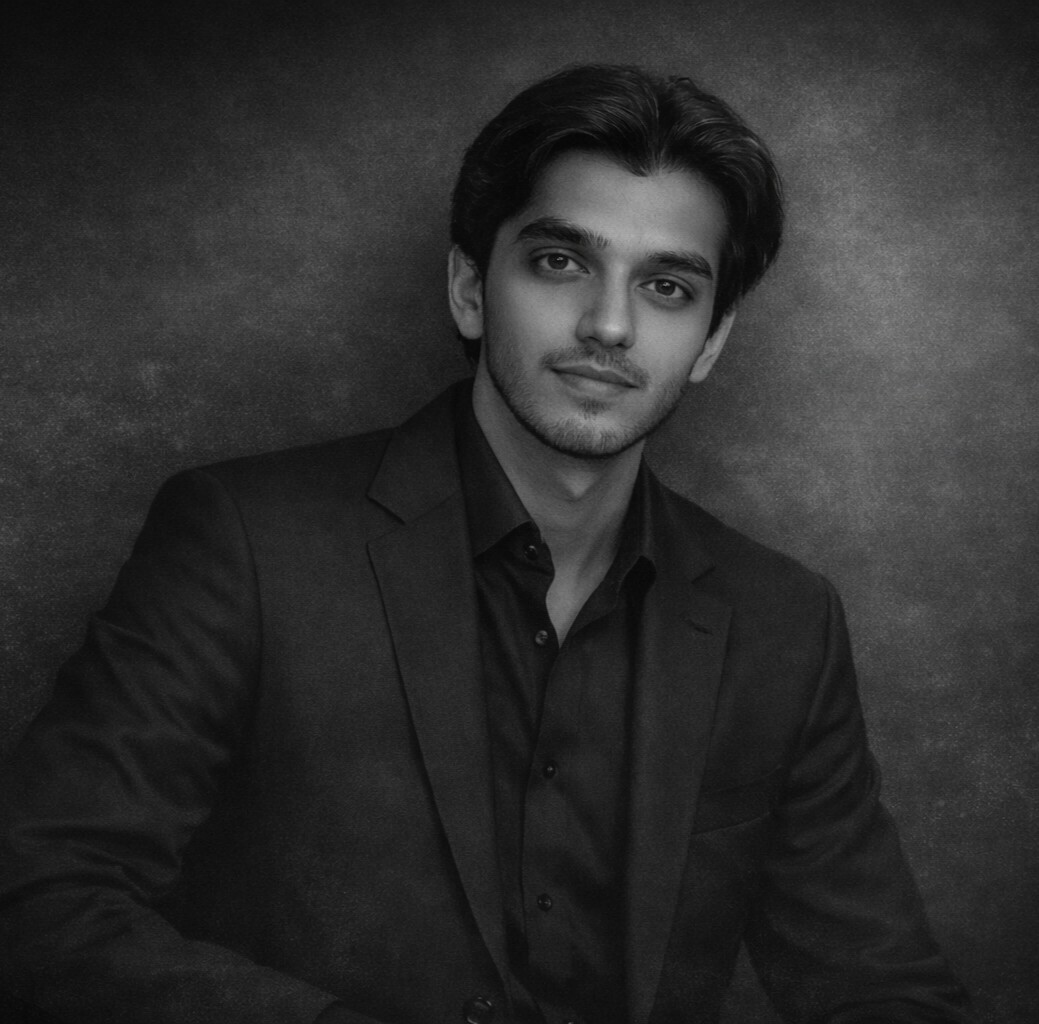 Portrait of Syed Zaham Haider, founder of AH Studio